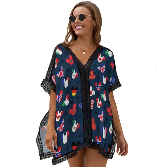 Mickey Flags Women's Swimsuit Cover Up