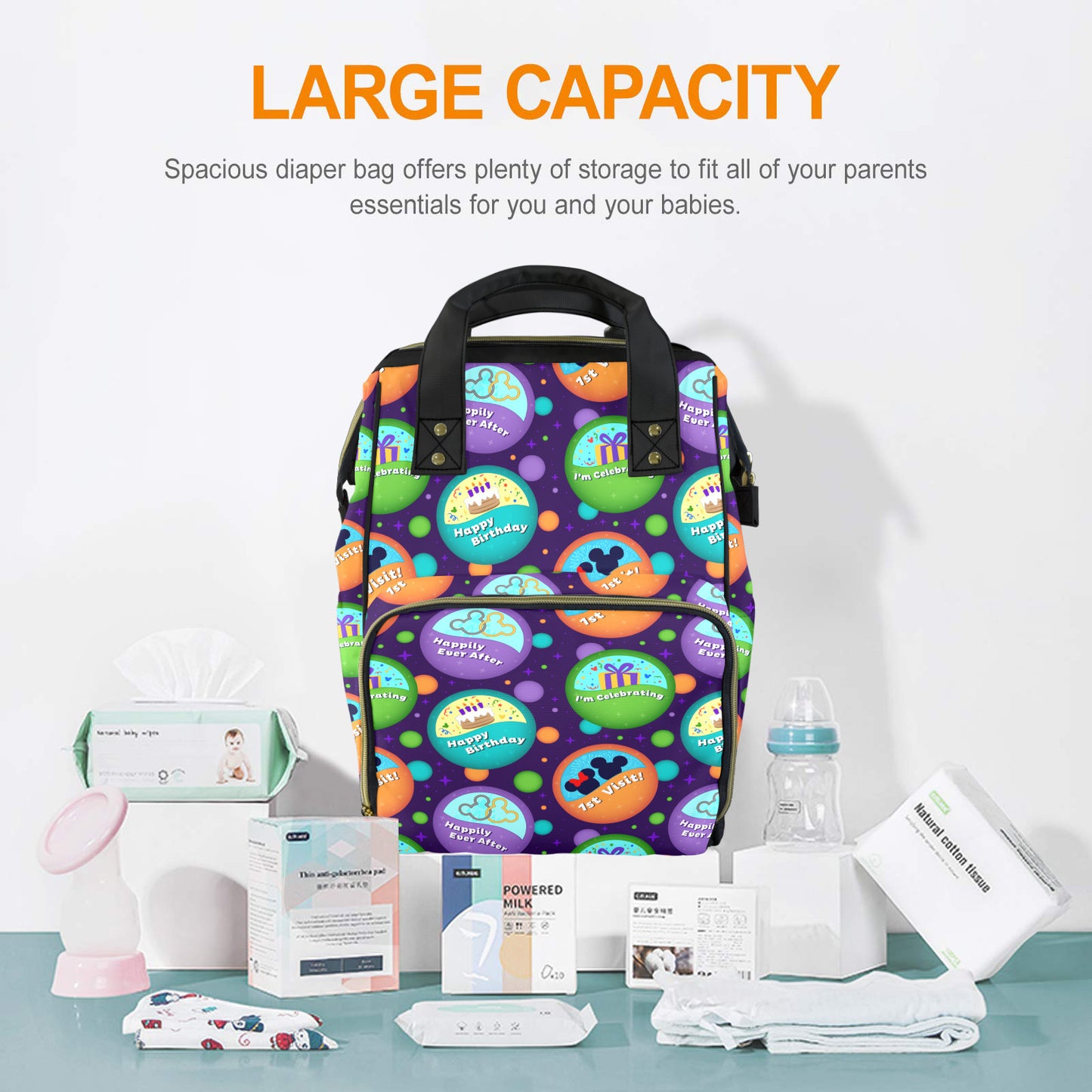 Button Collector Multi-Function Diaper Bag