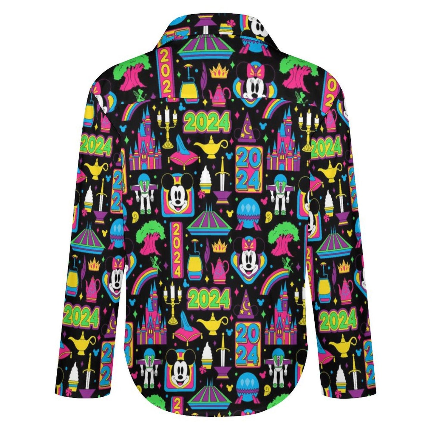 Disney 2024 Dark Long Sleeve Button Up Blouse