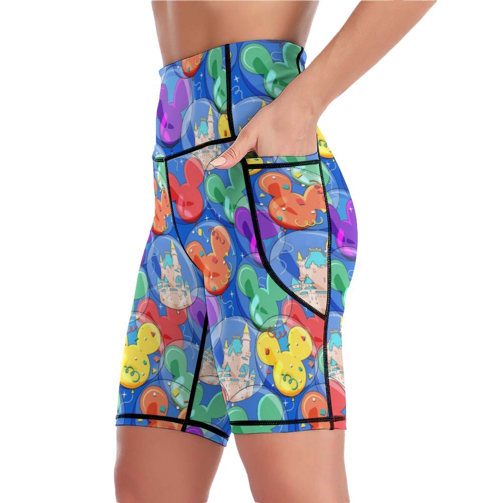 Balloon Collector Women's Knee Length Athletic Yoga Shorts With Pockets