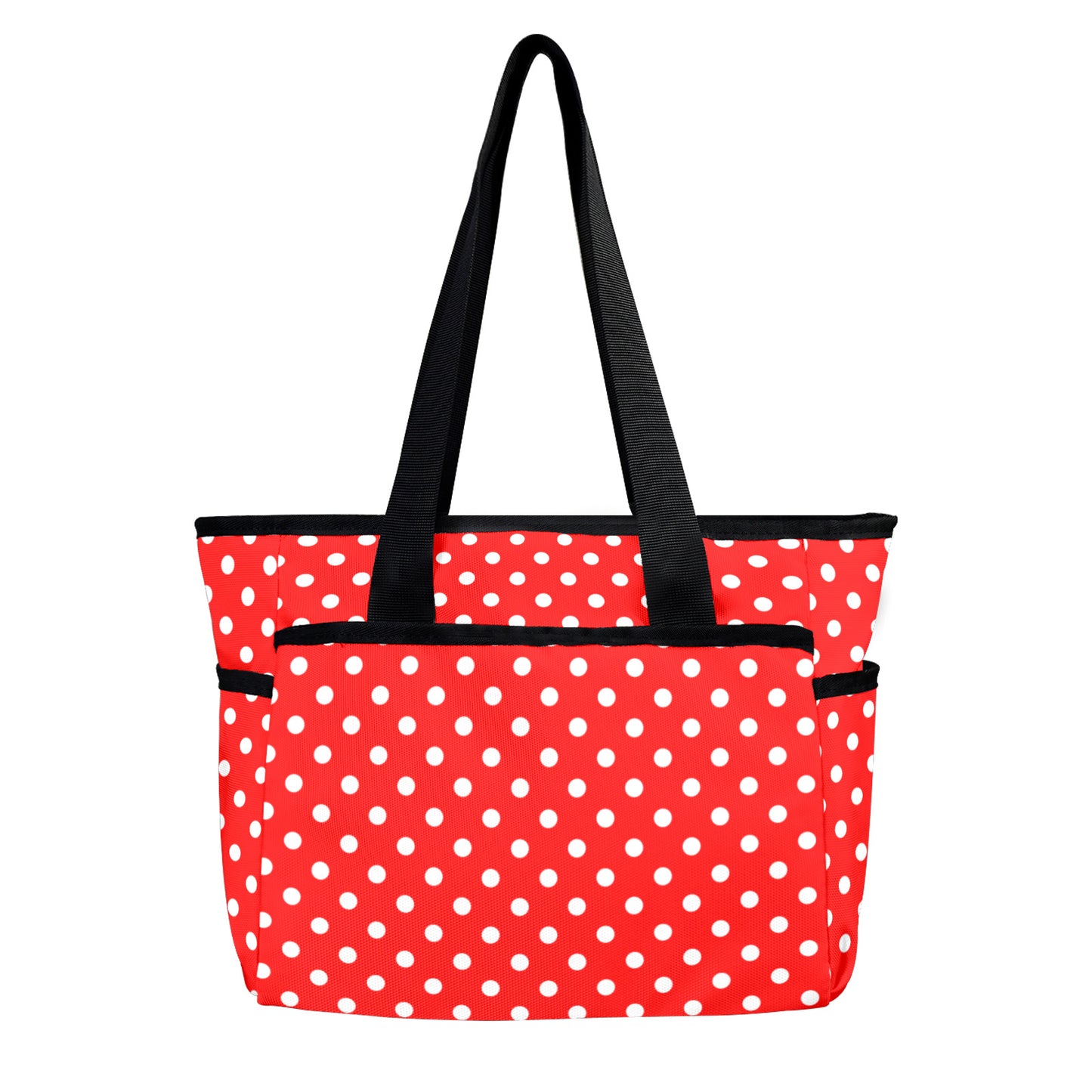 Red With White Polka Dots Large Capacity Insulated Tote Bag