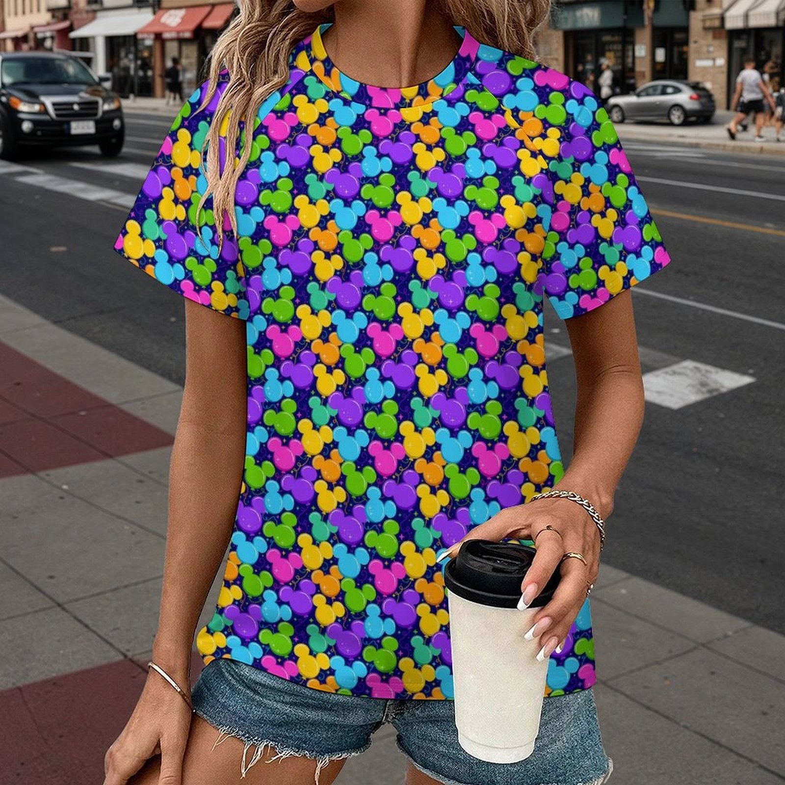 Women's All Over Print Raglan T-Shirt - Ambrie