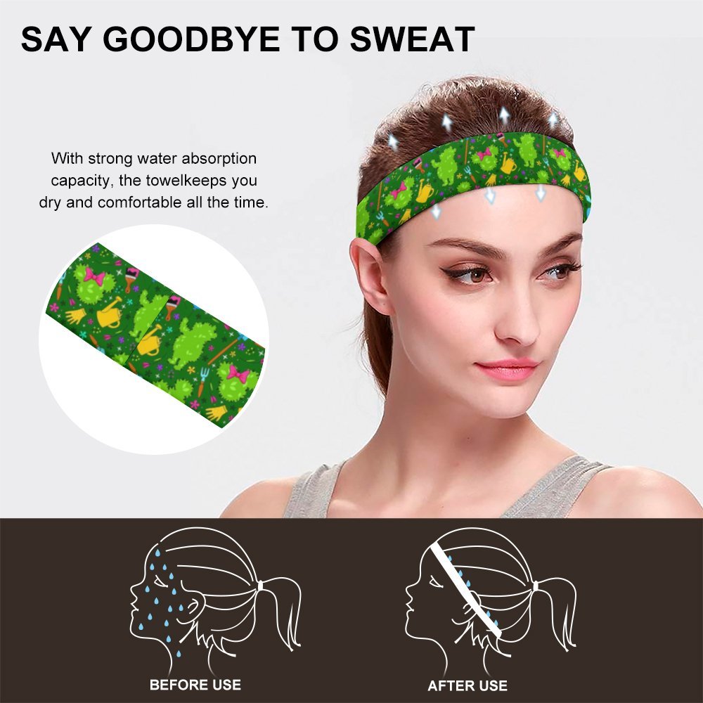 Flower And Garden Sports Sweat Headband