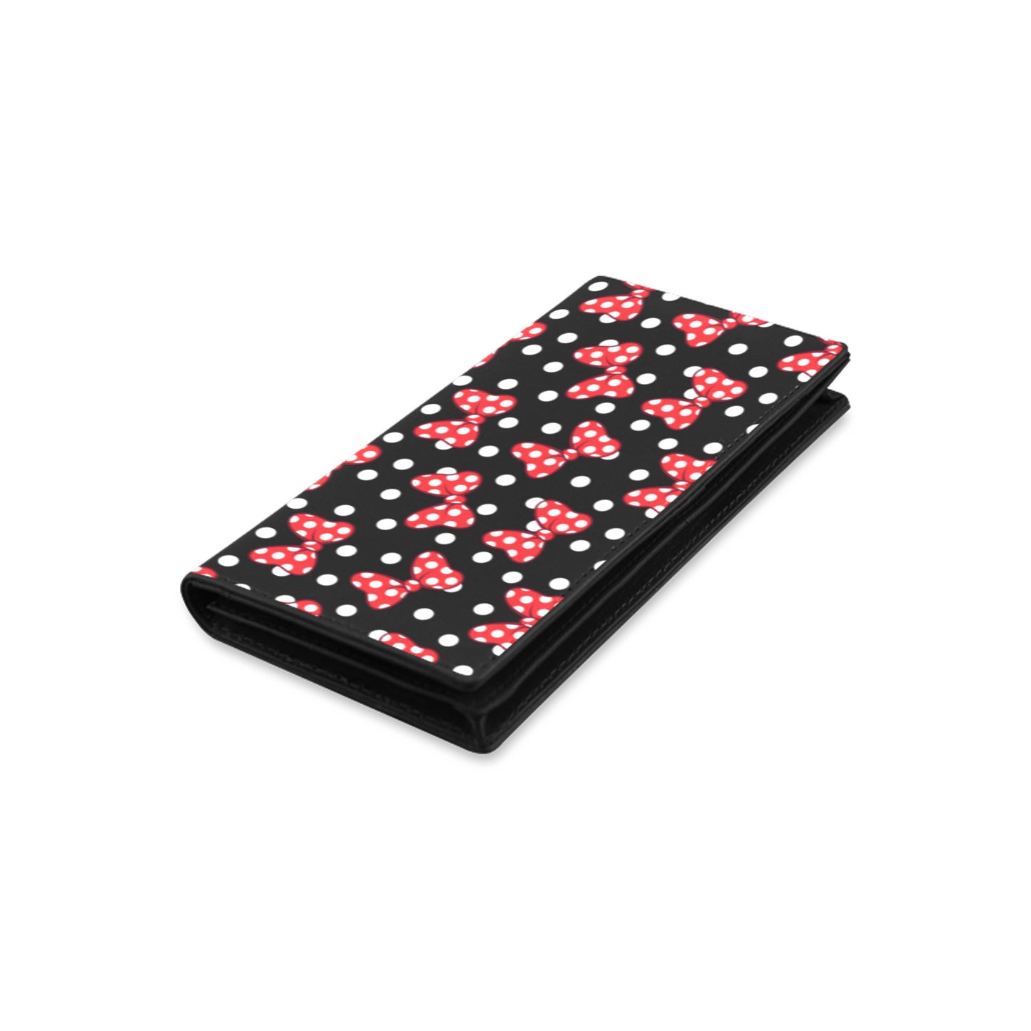 Polka Dot With Bows Women's Leather Wallet