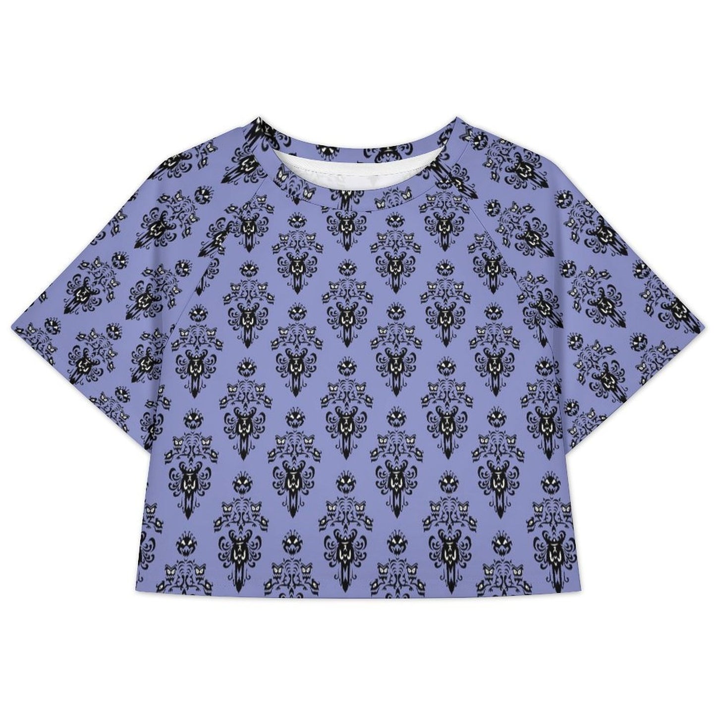 All Over Print Cropped Ralgan T-Shirt - Ambrie