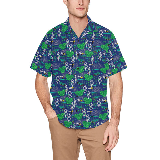 Living With The Land Hawaiian Shirt With Chest Pocket