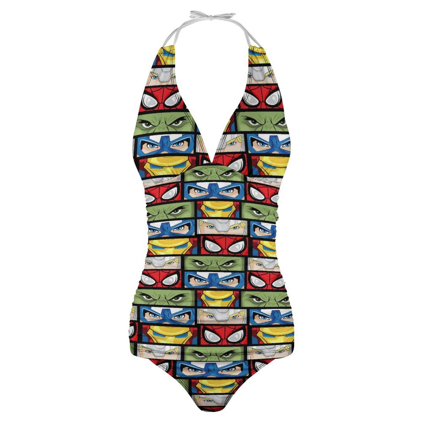 Super Heroes Eyes Women's Split Swimsuit