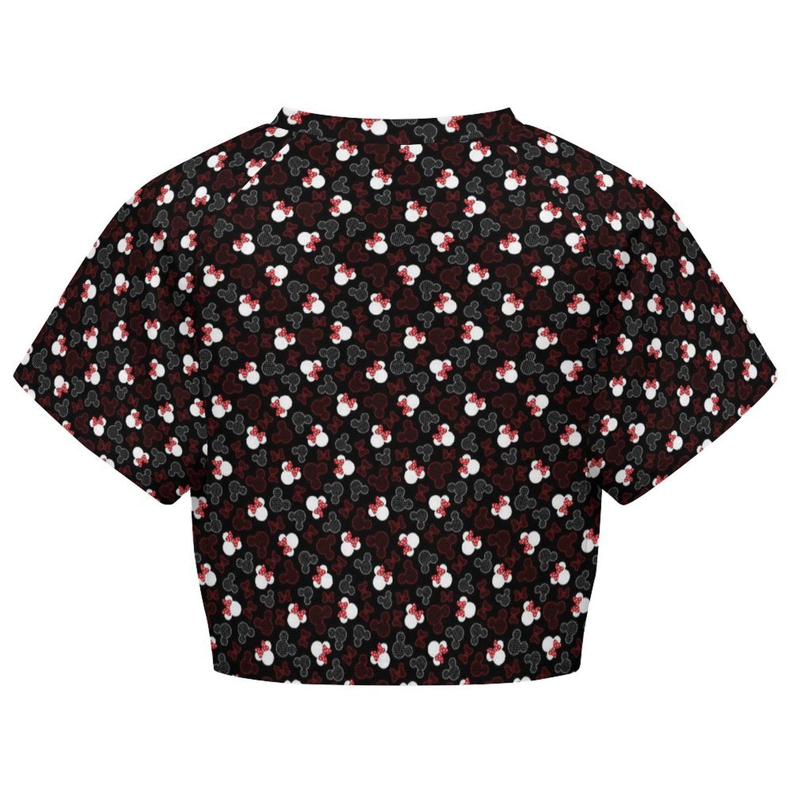 All Over Print Cropped Ralgan T-Shirt - Ambrie