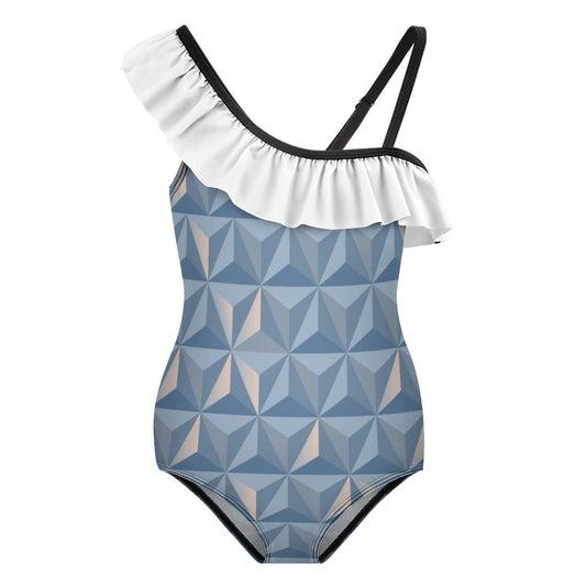 World Traveler Girls Flounce One-Piece Swimsuit