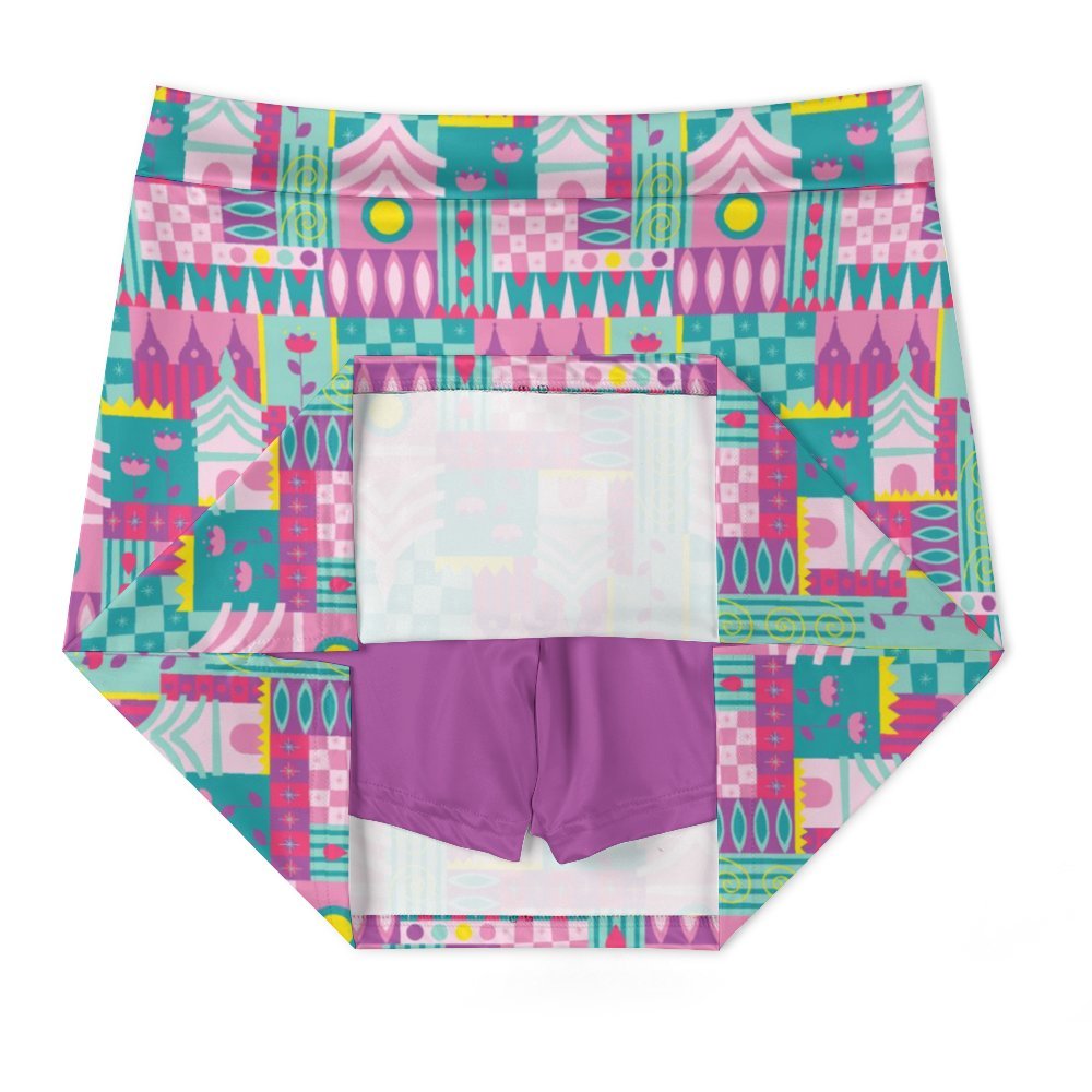 Small World Athletic A-Line Skirt With Pocket Solid Shorts