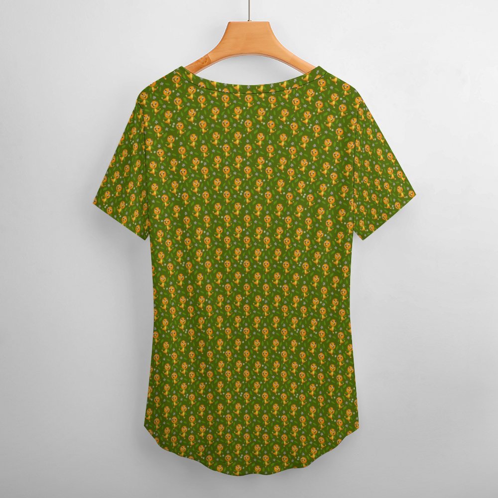 Orange Bird Women's V-Neck T-Shirt