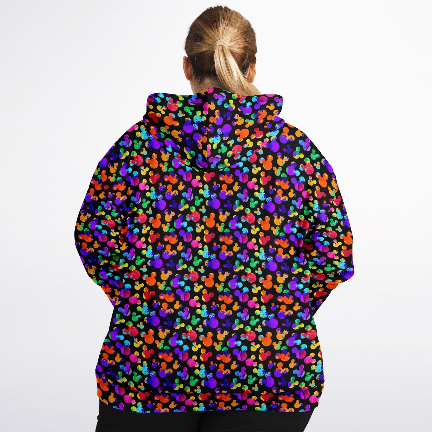 Watercolor Plus-size Unisex Zip Hoodie