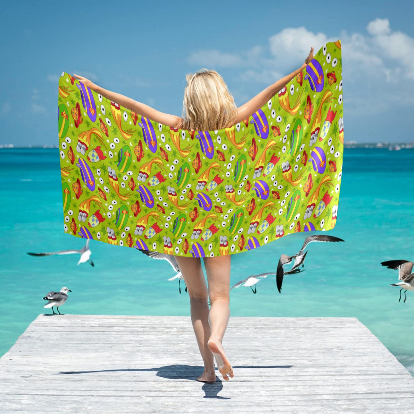 Aliens Beach Towel
