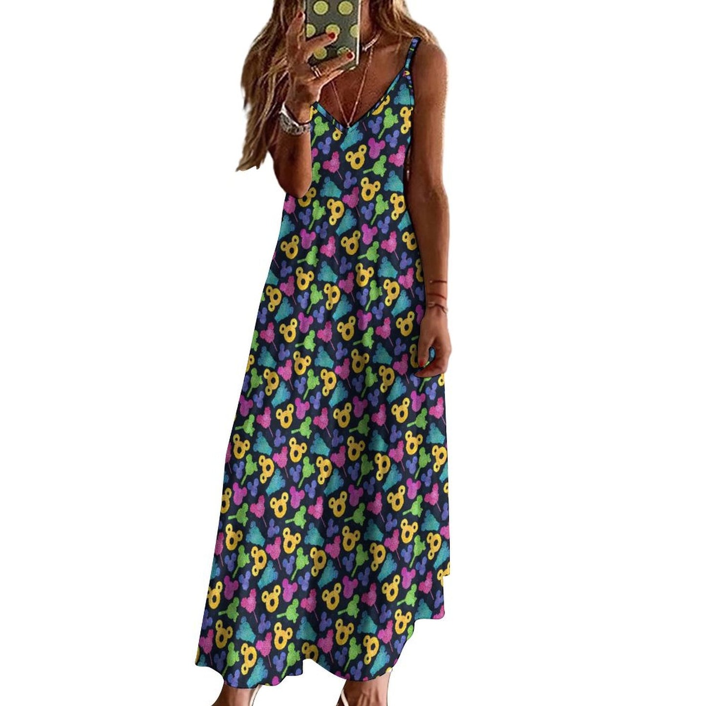 Glitter Park Snacks Women's Summer Slip Long Dress