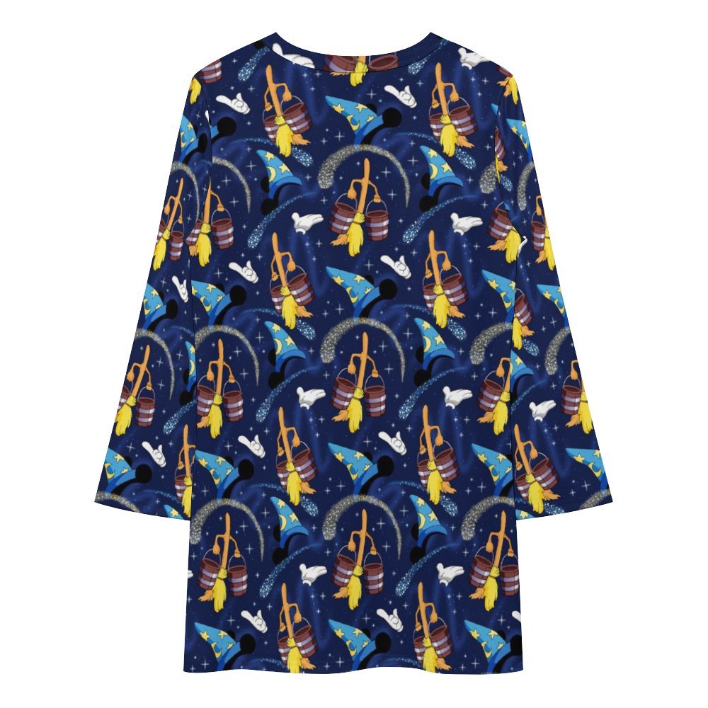 Sorcerer Long Sleeve Patchwork T-shirt Dress