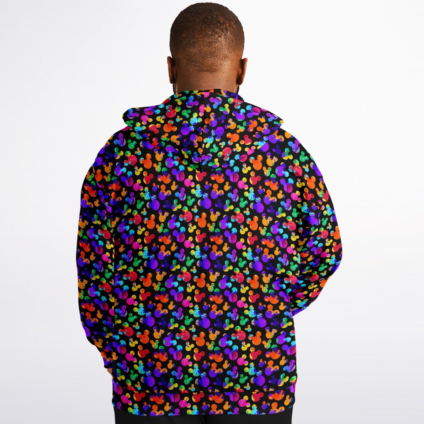 Watercolor Plus-size Unisex Zip Hoodie