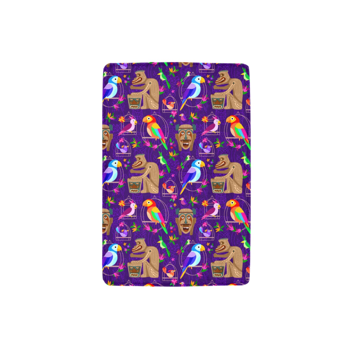 Tiki Plays The Drums Ultra-Soft Micro Fleece Blanket 32"x48"