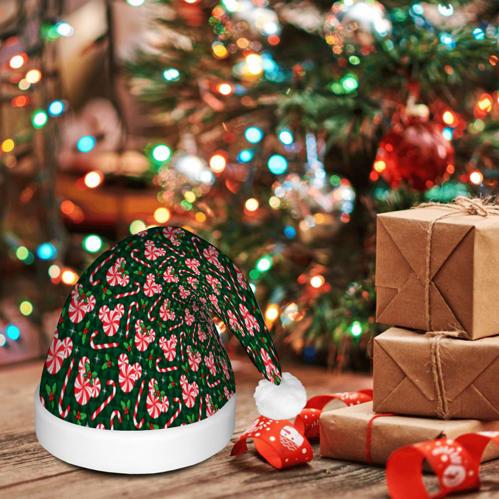 Christmas Peppermint LED Light-Up Christmas Hat