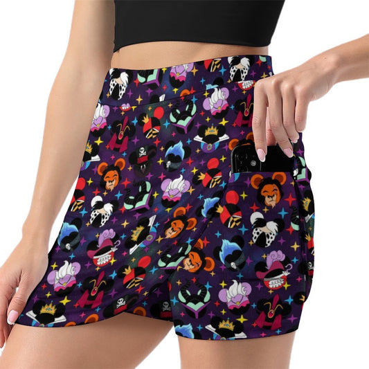 Villains Athletic A-Line Skirt With Pocket
