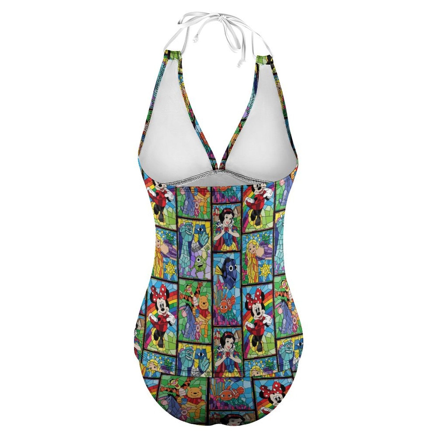 Stained Glass Characters Women's Split Swimsuit