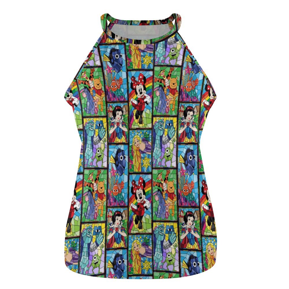 Stained Glass Characters Women's Round-Neck Vest Tank Top