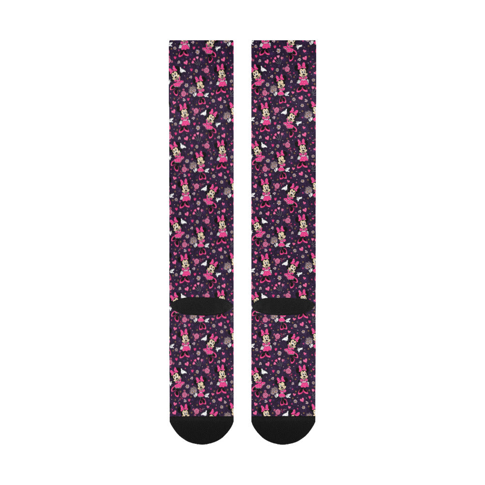 Pink Minnie Over-The-Calf Socks