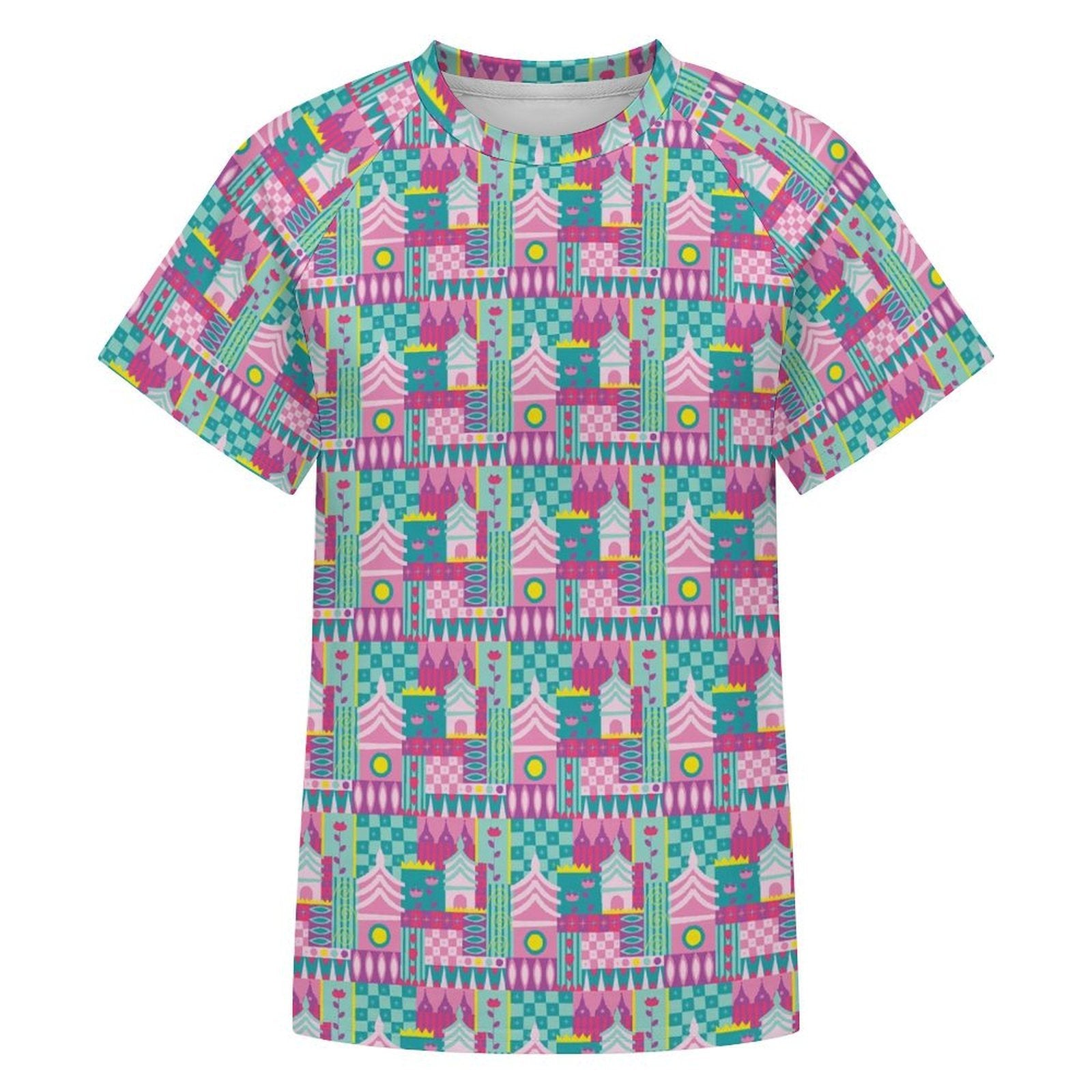 Women's All Over Print Raglan T-Shirt - Ambrie