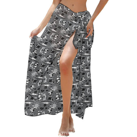 Steamboat Mickey Long Beach Sarong Wrap