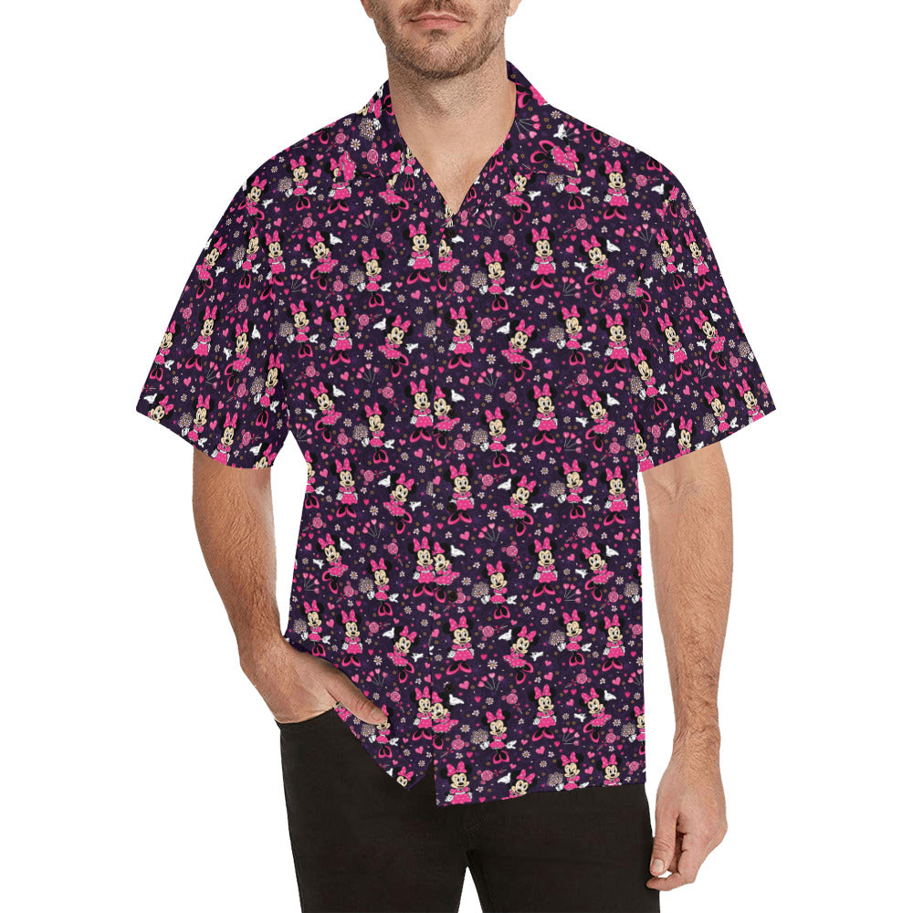 Pink Minnie Hawaiian Shirt