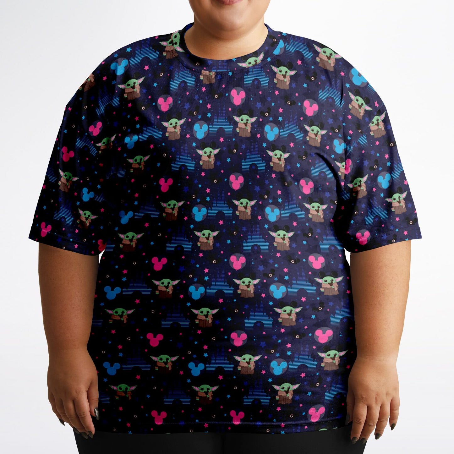 Baby Yoda Castles Unisex Plus-size T-Shirt