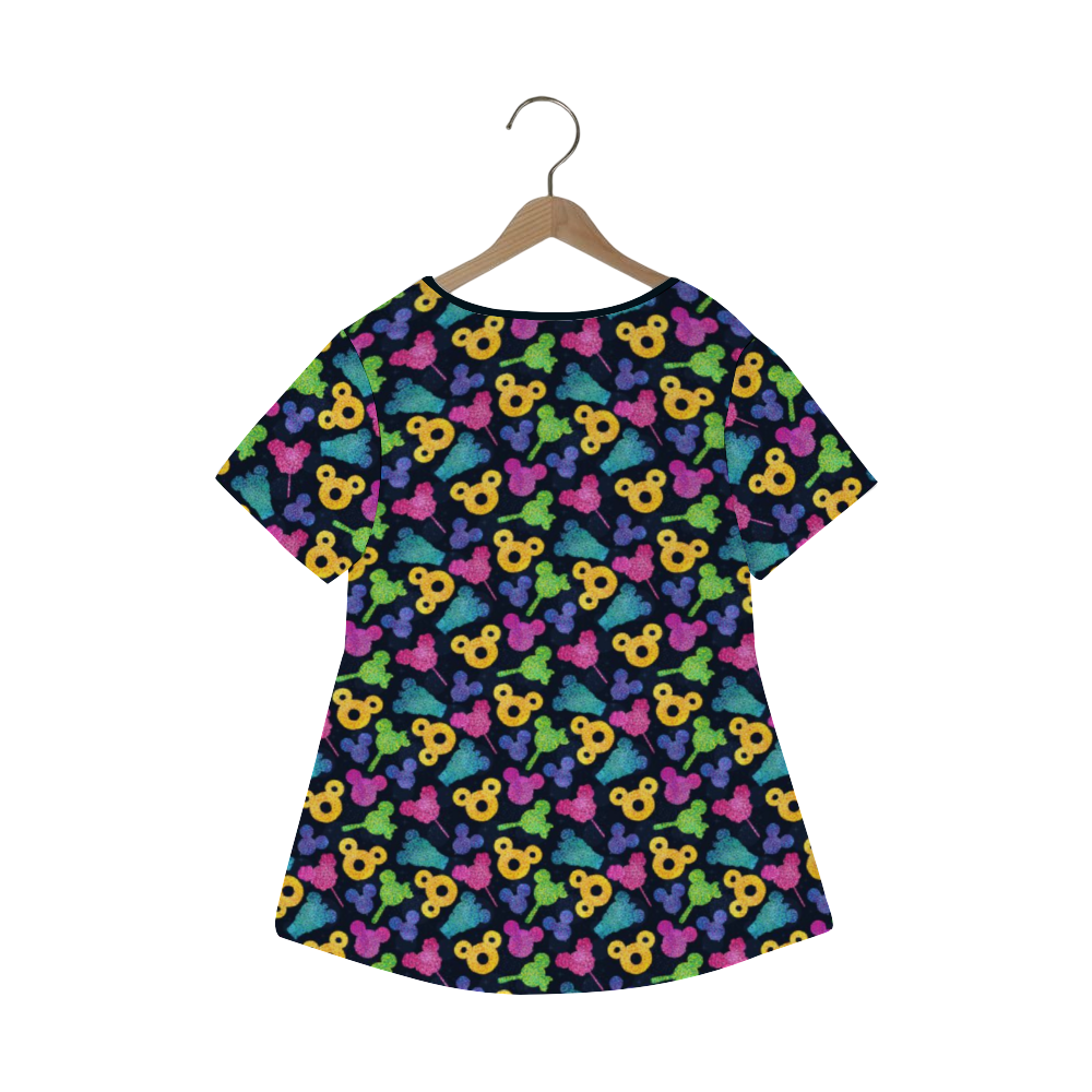 Glitter Park Snacks Women's Crew Neck Loose Tunic