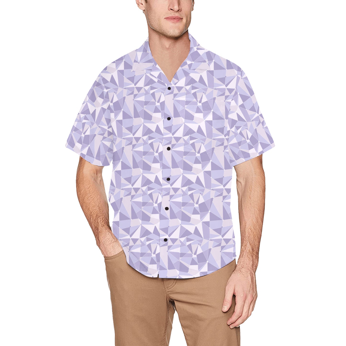 Purple Wall Hawaiian Shirt With Chest Pocket