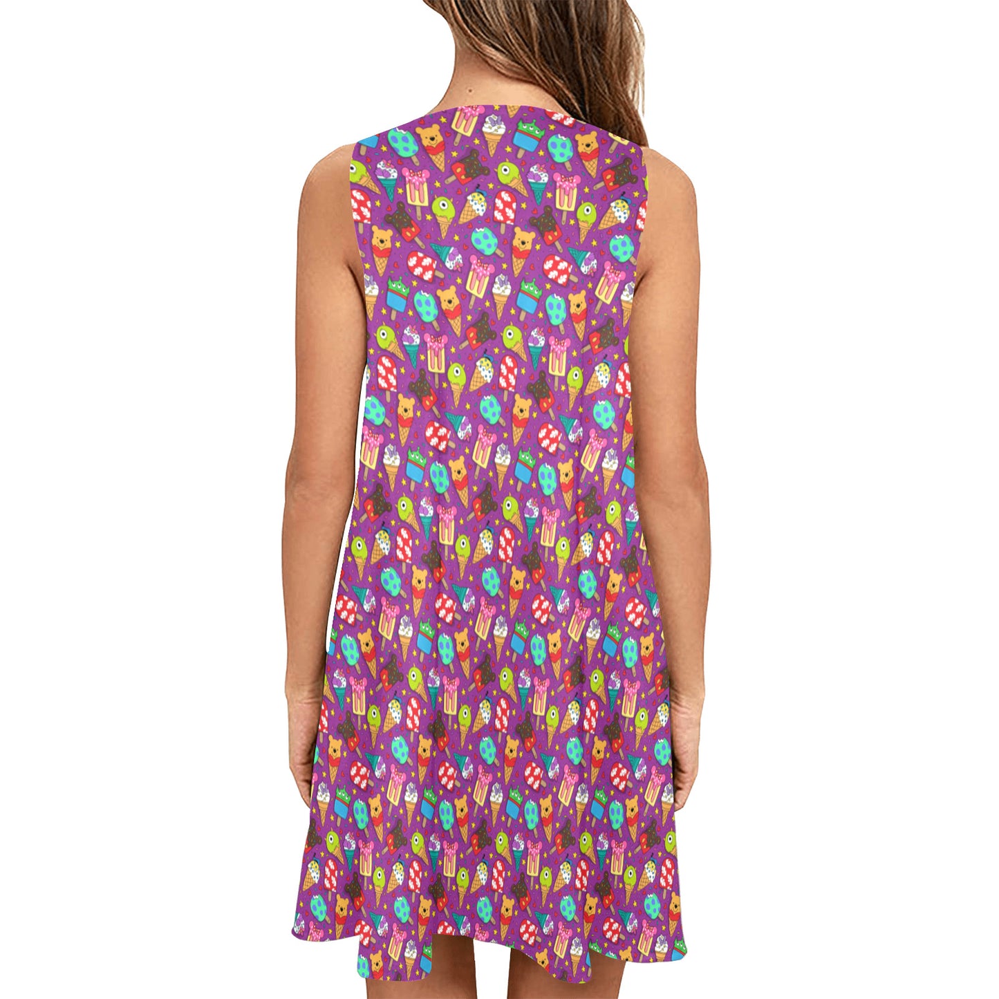 Ice Cream Sleeveless A-Line Pocket Dress