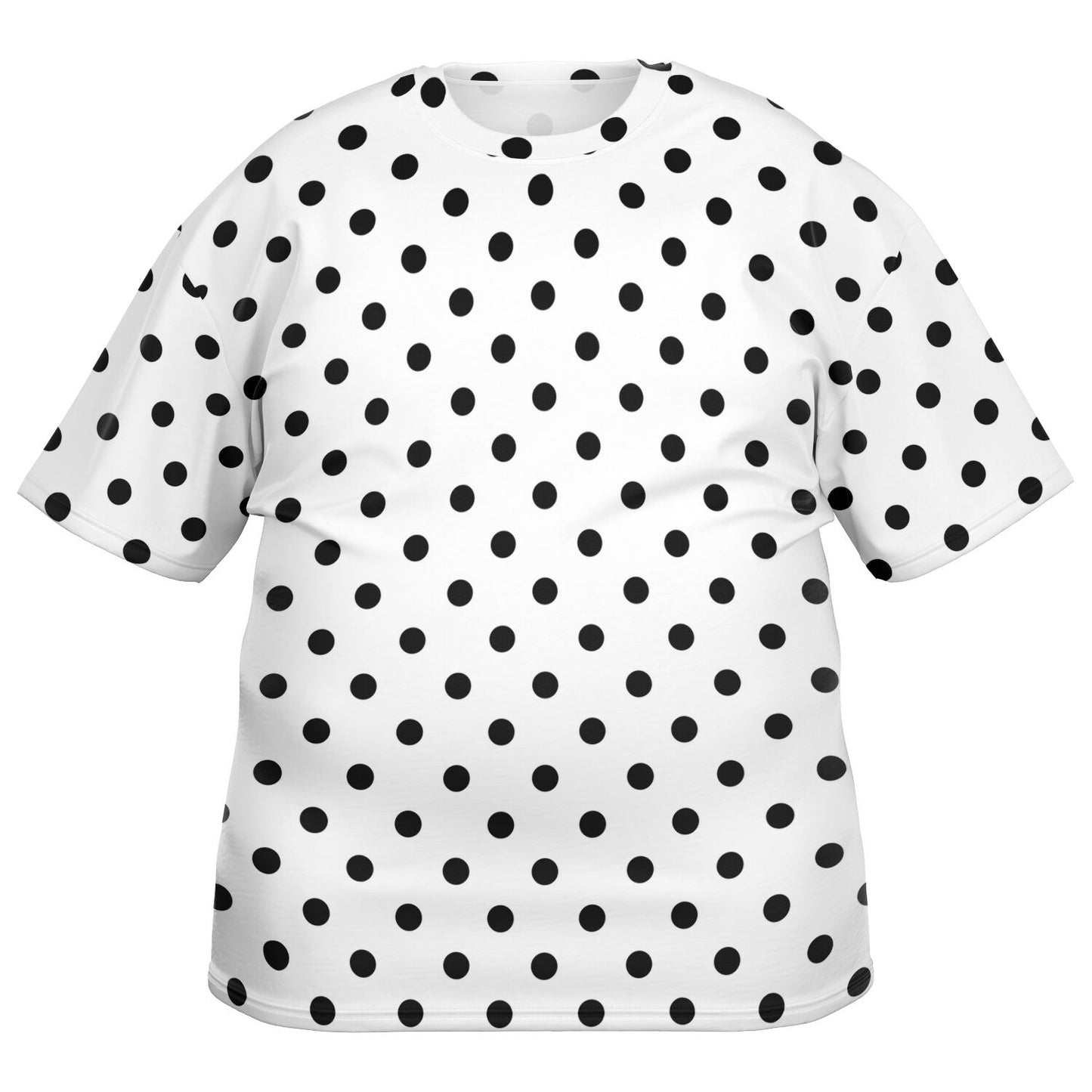 White With Black Polka Dots Unisex Plus-size T-Shirt