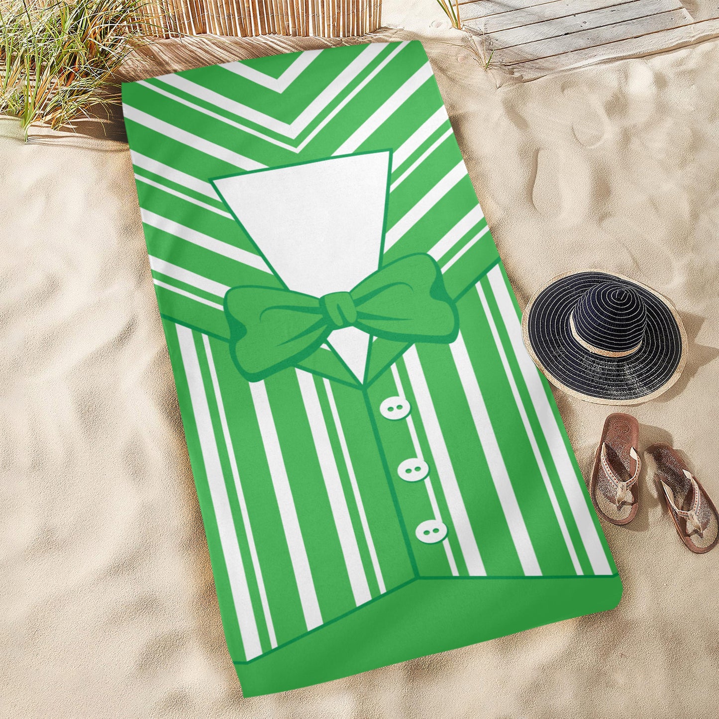Dapper Green Beach Towel