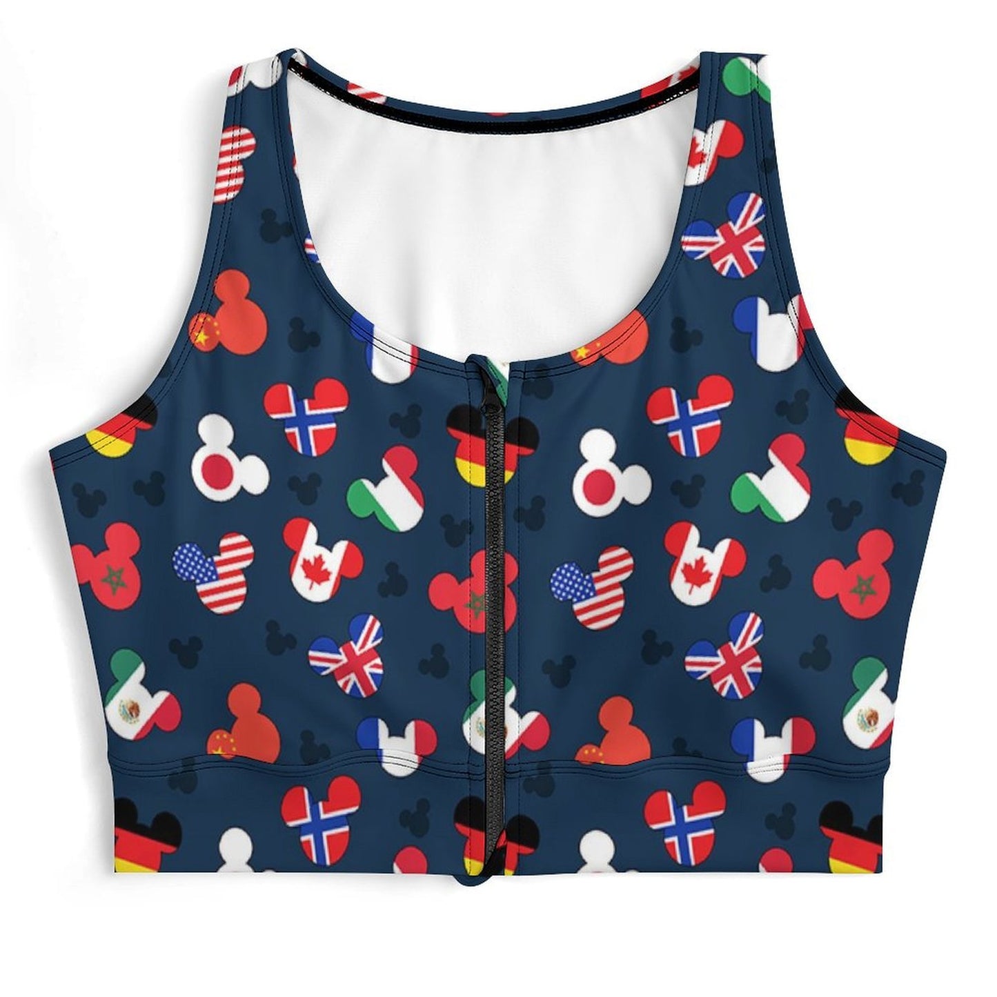 Mickey Flags Women's Yoga Zipper Vest - Ambrie