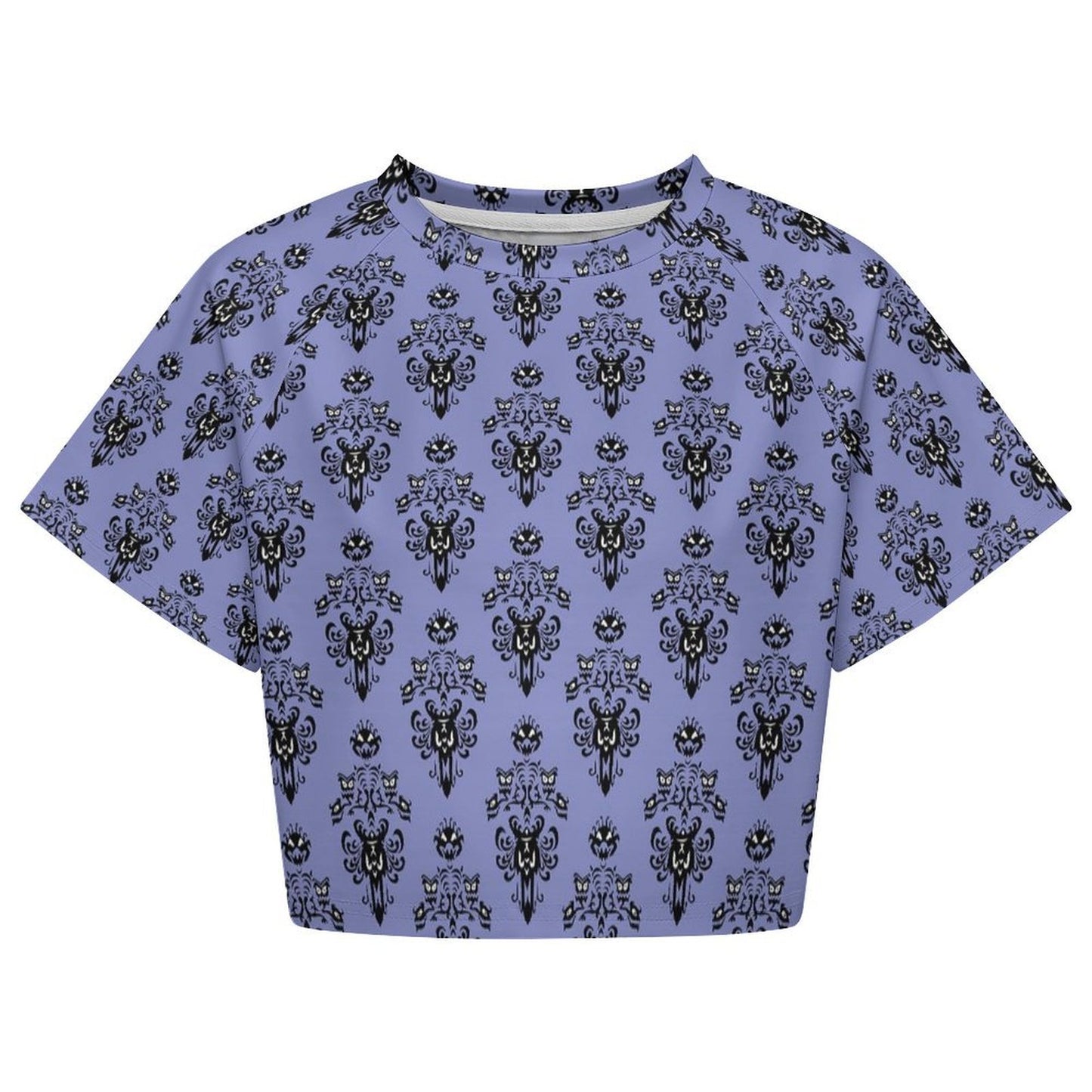 All Over Print Cropped Ralgan T-Shirt - Ambrie