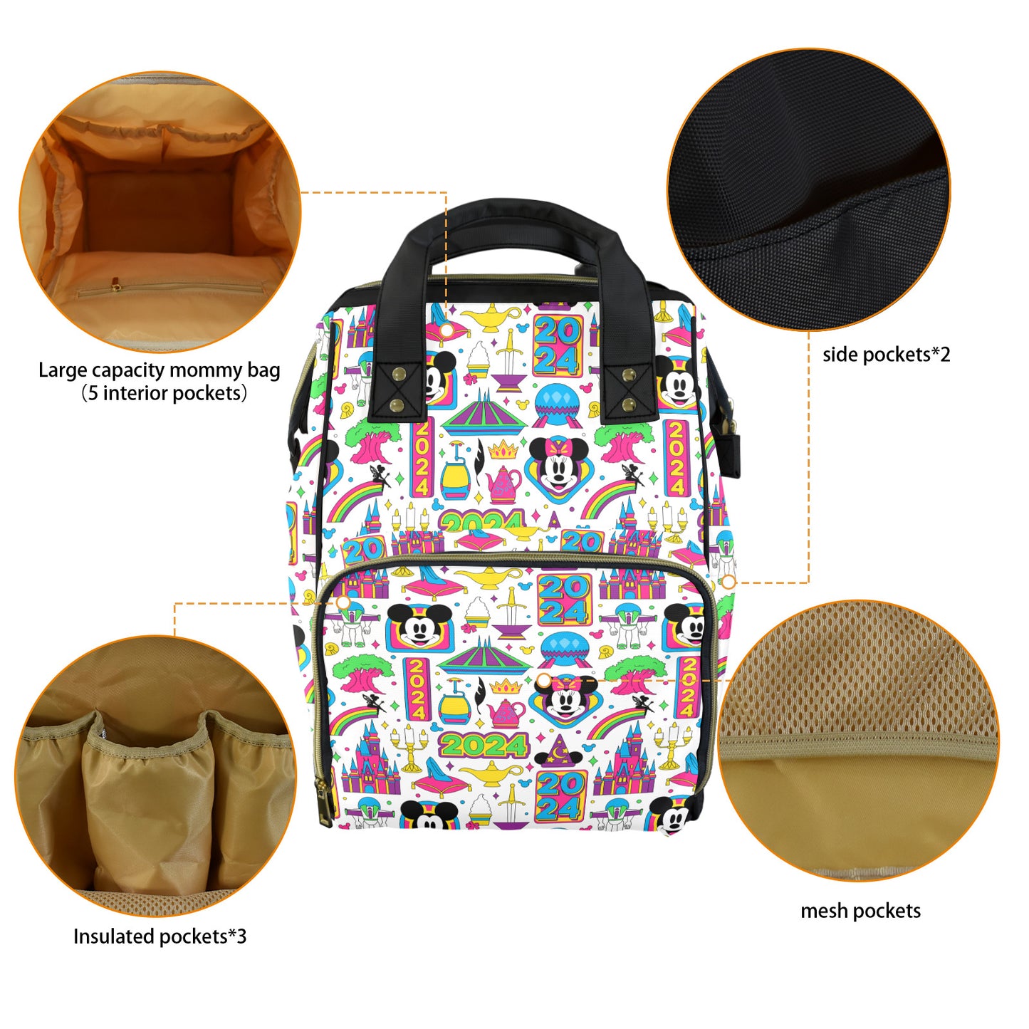 Disney 2024 Multi-Function Diaper Bag