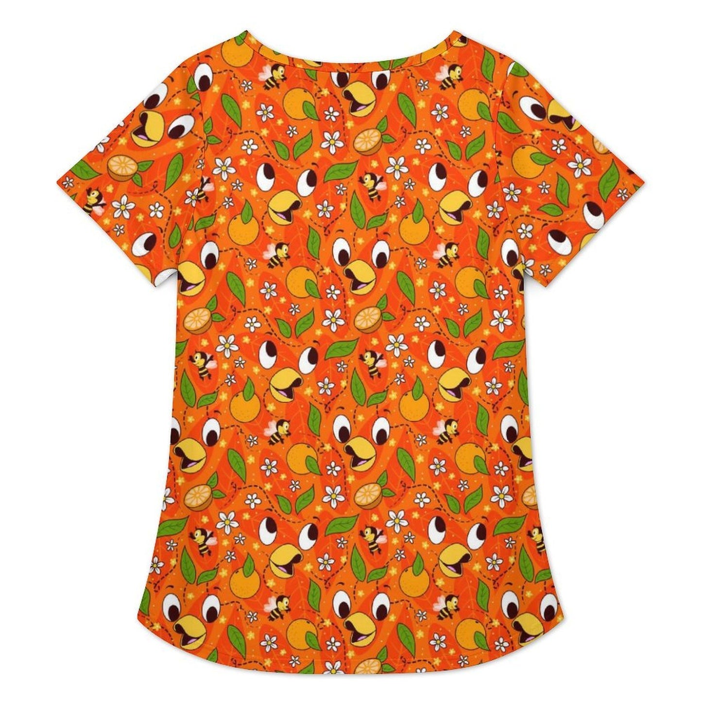 Orange Bird Women's Crew Neck Tunic - Ambrie