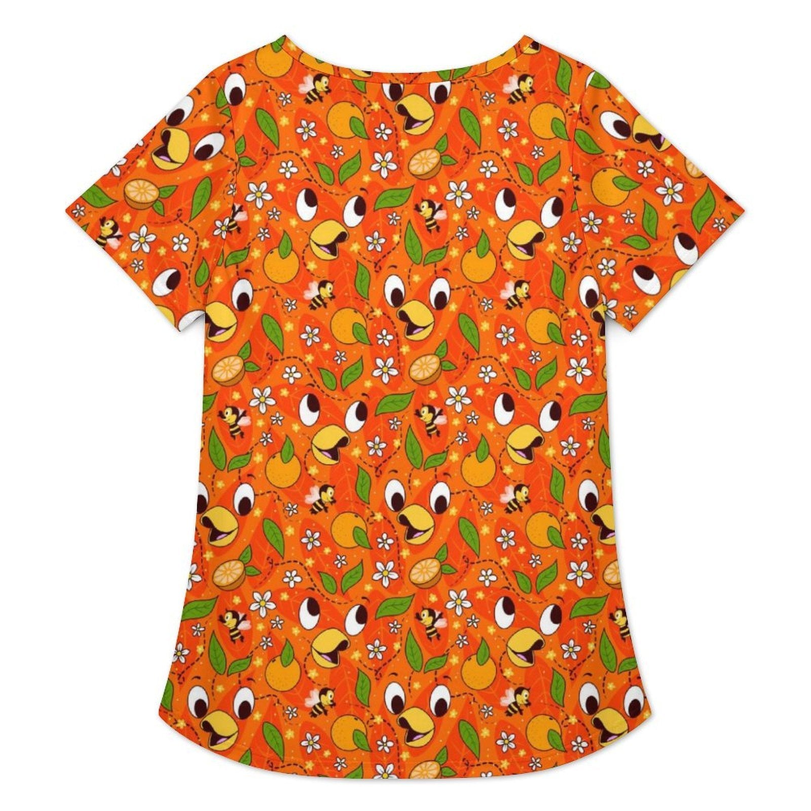 Orange Bird Women's Crew Neck Tunic - Ambrie