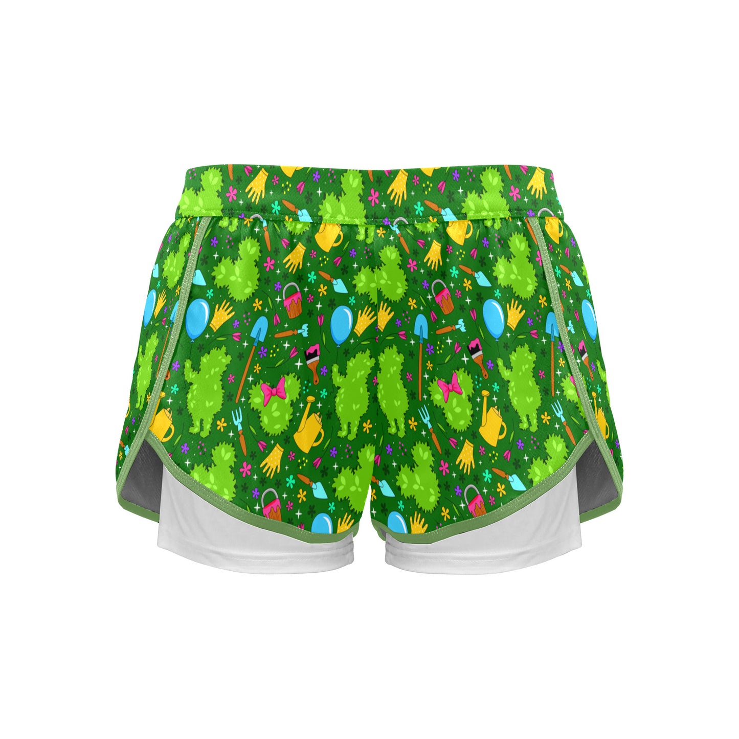 Flower And Garden Women's Sports Shorts With Compression Liner