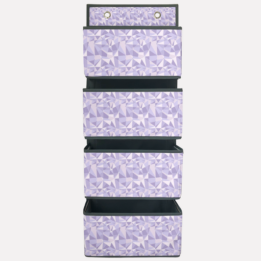 Purple Wall 4-Tier Hanging Shelf Wall Closet Storage Organizer Bags