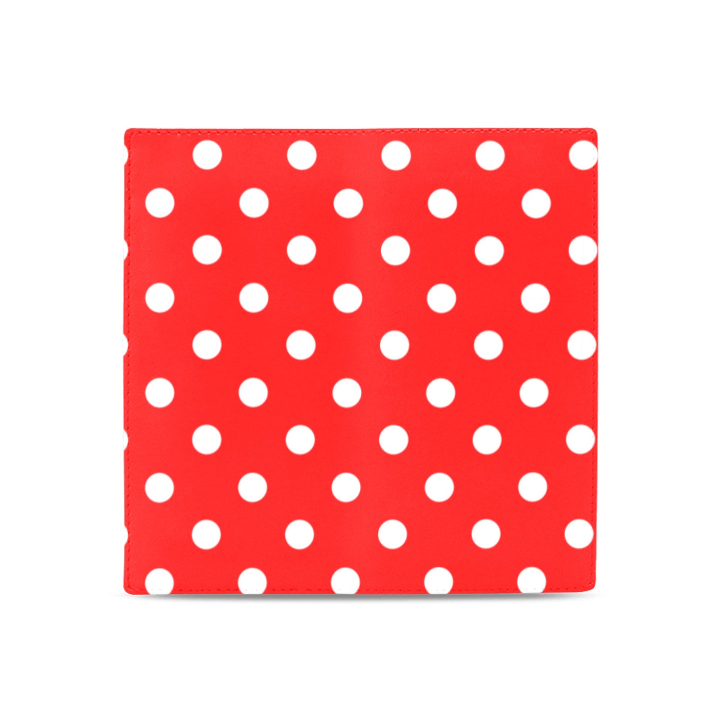 Red With White Polka Dots Women's Leather Wallet