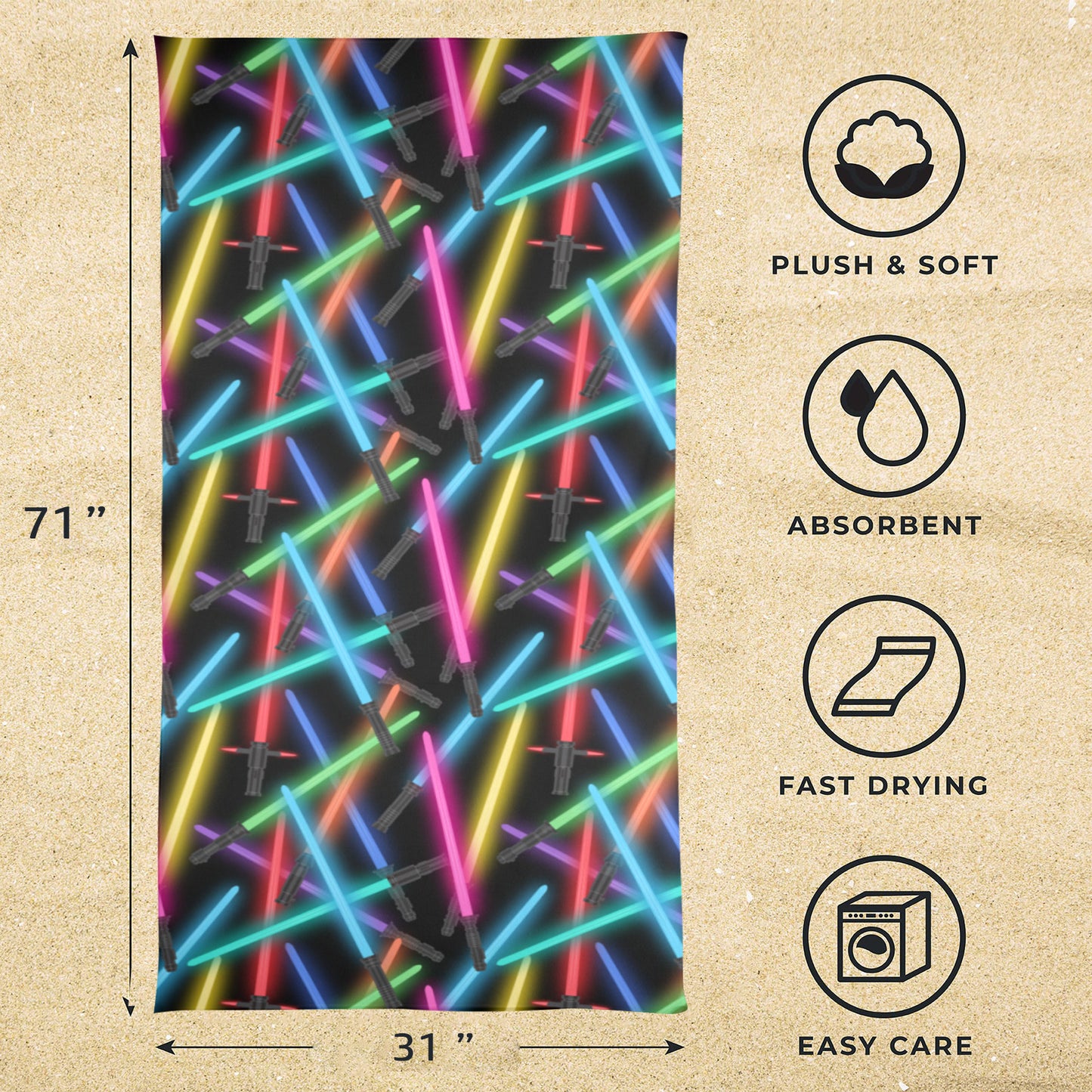 Use The Force Beach Towel