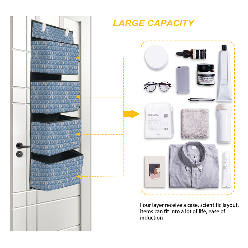 World Traveler 4-Tier Hanging Shelf Wall Closet Storage Organizer Bags