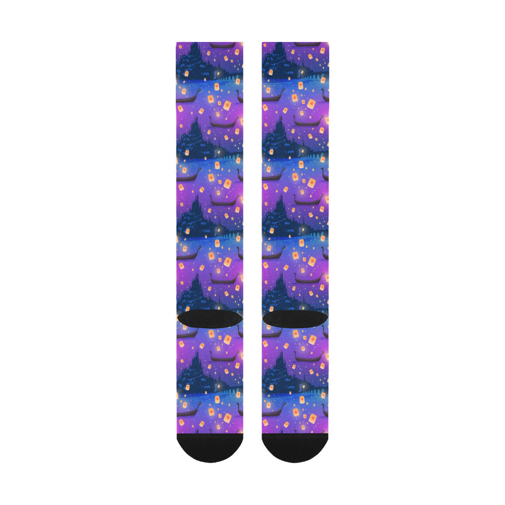 Disney Tangled Rapunzel Floating Lanterns Over-The-Calf Socks