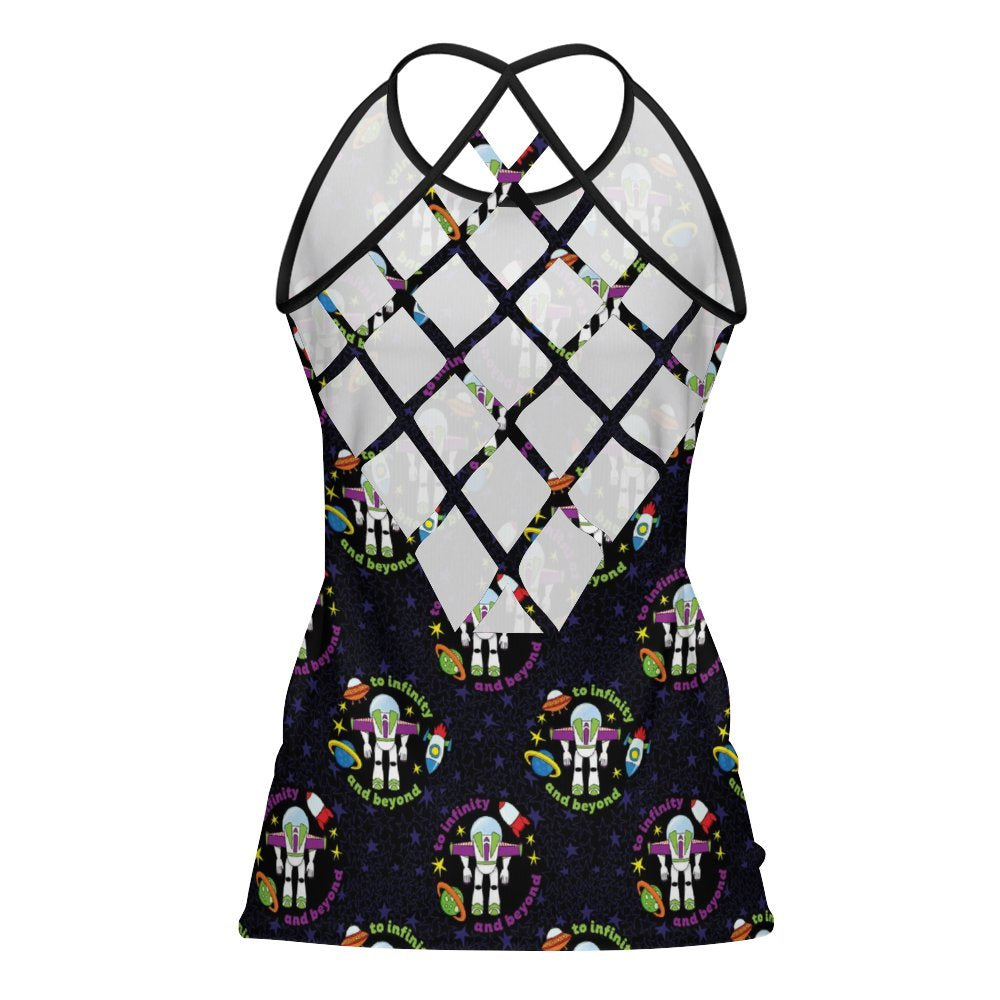 To Infinity And Beyond Women's Criss-Cross Open Back Tank Top