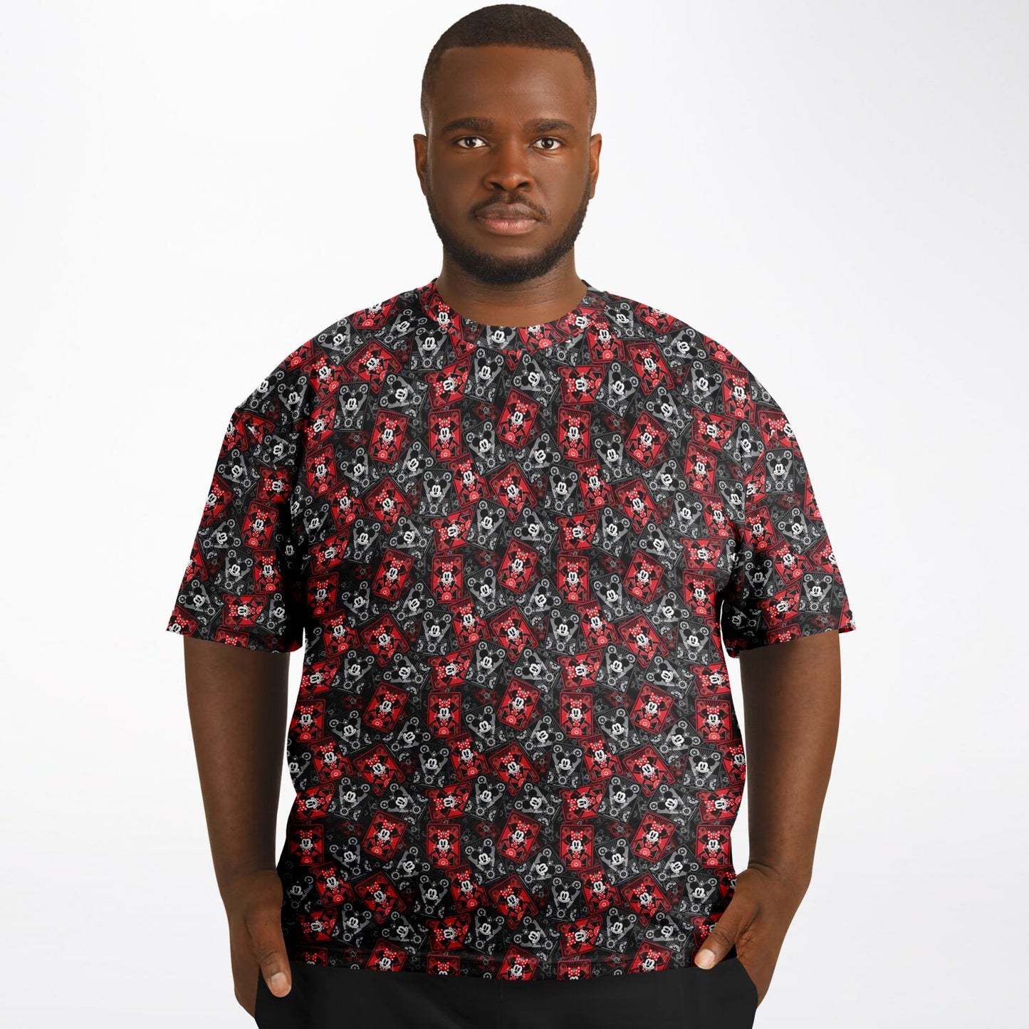 Steamboat Mickey And Minnie Cards Unisex Plus-size T-Shirt