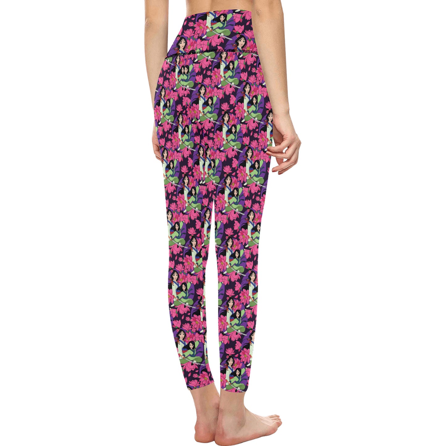 Disney Mulan Blooming Flowers Women's Athletic Leggings