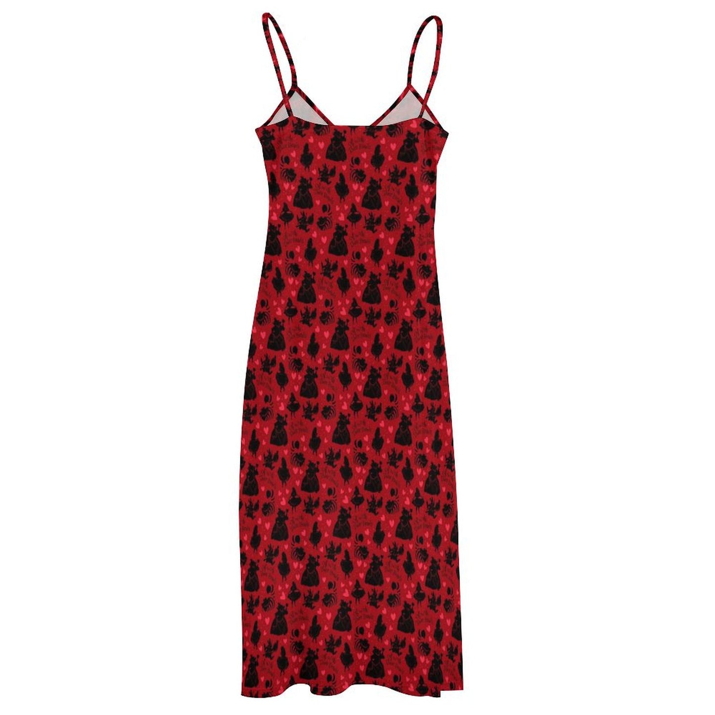 Disney Alice In Wonderland Queen Of Hearts Off With Their Heads Women's Summer Slip Long Dress